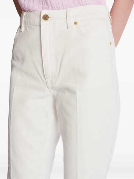 Pantaloni casual Balmain Straight-leg denim Jeans BLANC CASS Femei (BM 19662935) 5