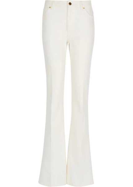 Pantaloni casual Balmain Straight-leg denim Jeans BLANC CASS Femei (BM 19662935) 1