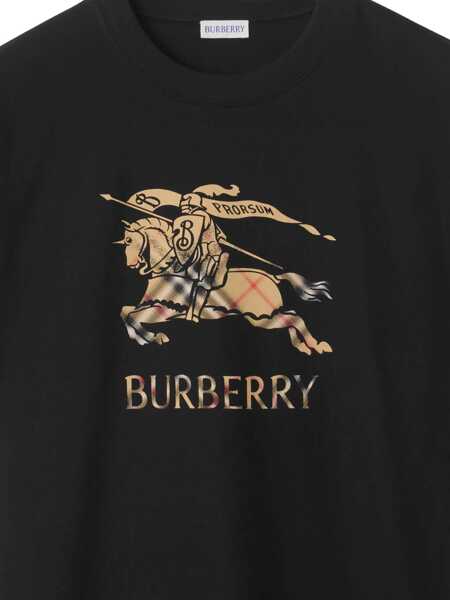 Tricouri Burberry Cotton T-shirt with faded EKD BLACK Barbati (BM 19662953) 4