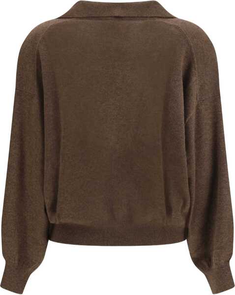 Pulovere Lisa Yang V-neck Sweater DARKTRUFFLE Femei (BM 19662962) 1