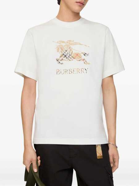 Tricouri Burberry Lightweight cotton jersey T-shirt CHALK Barbati (BM 19668182) 2