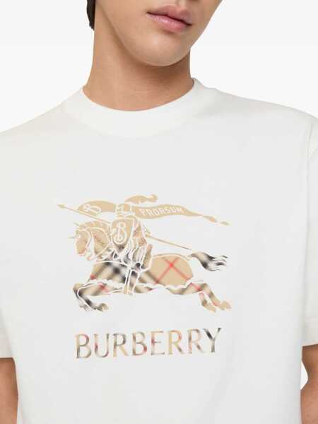 Tricouri Burberry Lightweight cotton jersey T-shirt CHALK Barbati (BM 19668182) 3