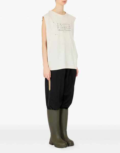 Bluze Maison Margiela Top With Logo Print BEIGE Femei (BM 19668293) 3