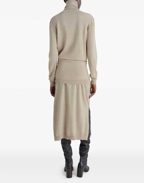 Rochii casual LEMAIRE Trompe Loeil Midi Dress IVORY Femei (BM 19668308) 4