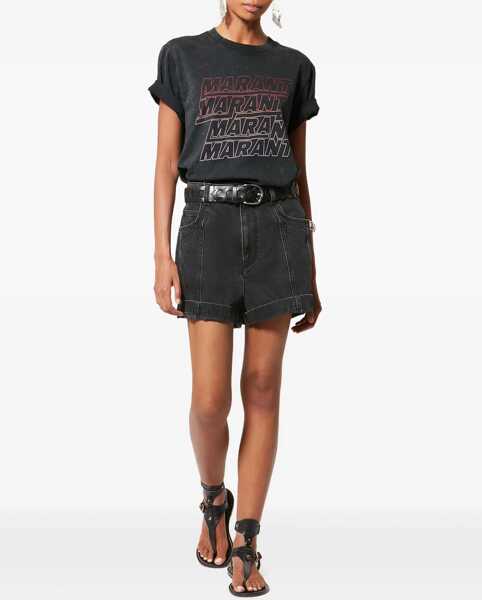 Tricouri ISABEL MARANT ETOILE Zoeline T-Shirt BLACK Femei (BM 19668317) 2