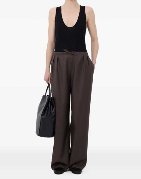 Pantaloni casual LOULOU DE SAISON Pants Cove BROWN Femei (BM 19668341) 2