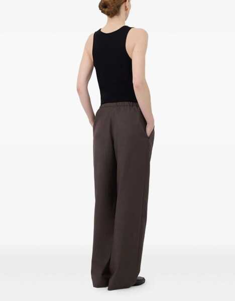 Pantaloni casual LOULOU DE SAISON Pants Cove BROWN Femei (BM 19668341) 4