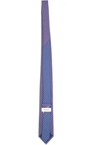 Cravate Ferragamo Silk Tie BLUE Barbati (BM 19668446) 2