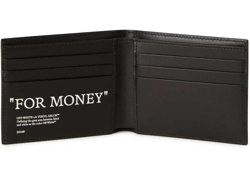 Portofele Off-White Leather Wallet BLACK Barbati (BM 19668467) 3