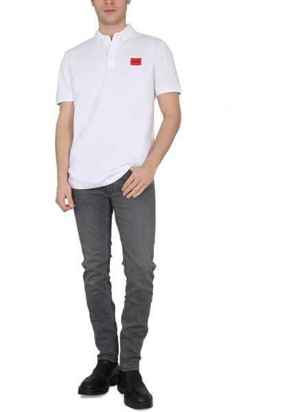Tricouri Polo Hugo Boss Polo With Logo Patch WHITE Barbati (BM 19670423) 3
