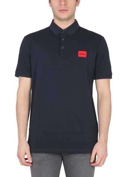 Tricouri Polo Hugo Boss Polo Con Patch Logo BLUE Barbati (BM 19670435) 2