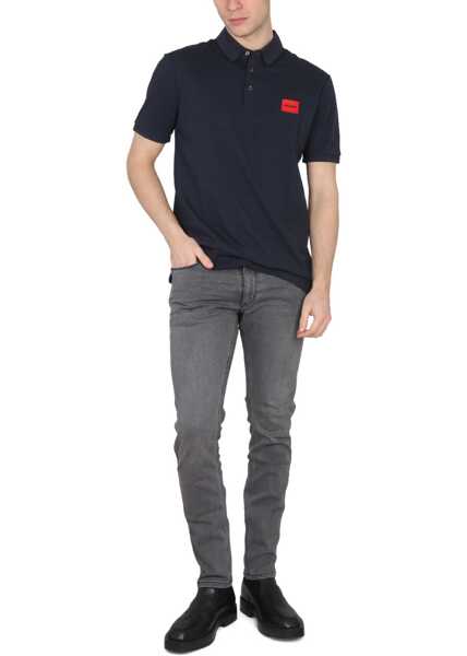 Tricouri Polo Hugo Boss Polo Con Patch Logo BLUE Barbati (BM 19670435) 4