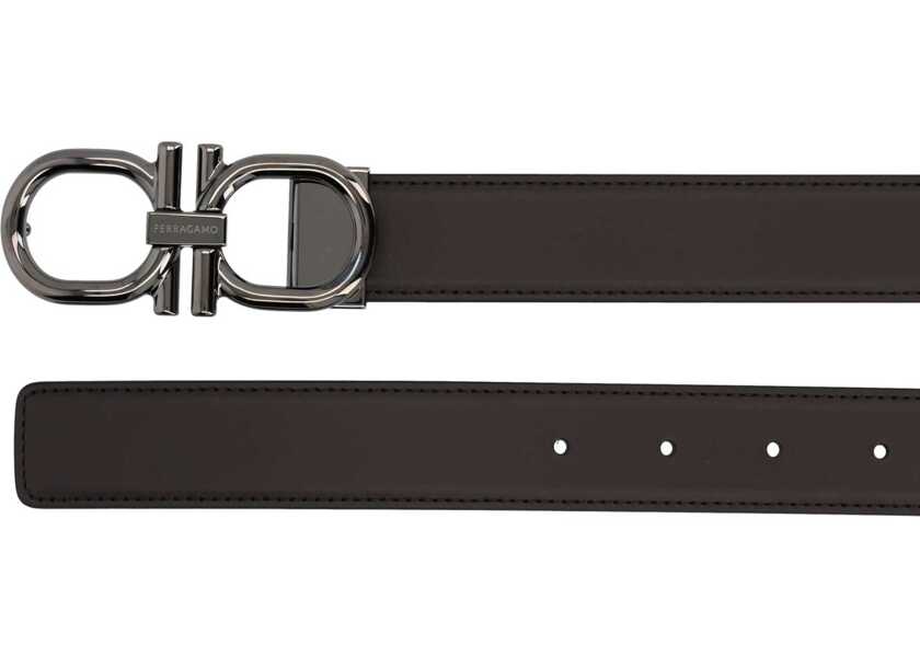 Curele Ferragamo Belt Hooks DARK BROWN Barbati (BM 19676150) 2