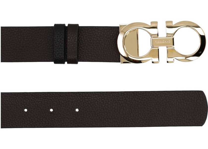 Curele Ferragamo Reversible Hooks Belt BROWN Femei (BM 19676153) 2