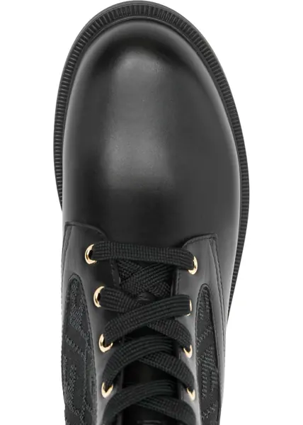 Bocanci casual Fendi FF leather Biker Boots NEROBLACK ANTRACITE Femei (BM 19676159) 4