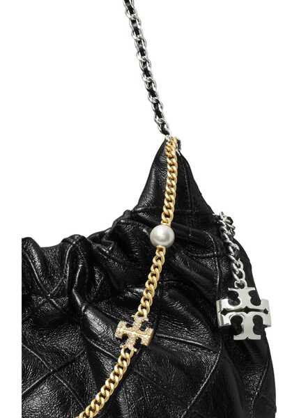 Genti tip postas Tory Burch Fleming Mini Bag With Drawstring BLACK Femei (BM 19676192) 4