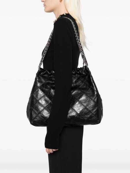 Genti de umar Tory Burch Fleming Hobo Bag With Aged Effect BLACK Femei (BM 19676234) 2