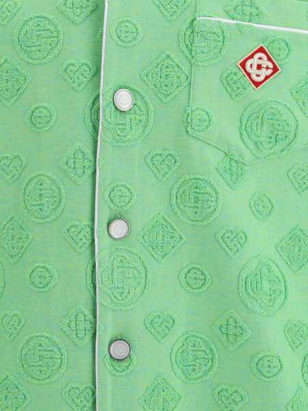 Camasi casual Casablanca Diamond monogram print short-sleeve Shirt GREEN Barbati (BM 19676264) 3