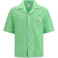 Camasi casual Diamond monogram print short-sleeve Shirt Barbati