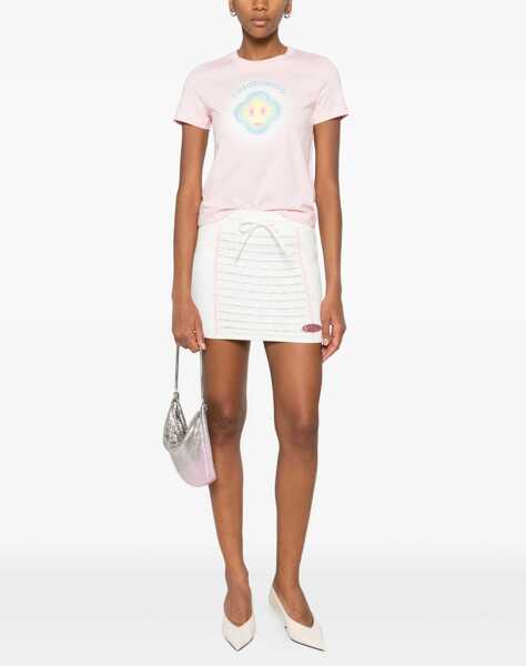 Tricouri Casablanca Airbrush Smiley Fitted short-sleeve T-shirt PALE PINK Femei (BM 19676267) 2