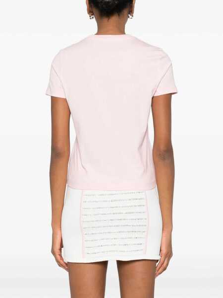 Tricouri Casablanca Airbrush Smiley Fitted short-sleeve T-shirt PALE PINK Femei (BM 19676267) 4