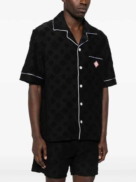 Camasi casual Casablanca Diamond monogram print short-sleeve Shirt BLACK Barbati (BM 19676276) 3