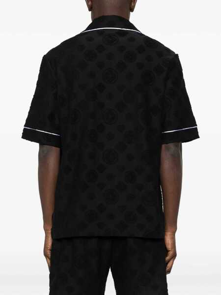 Camasi casual Casablanca Diamond monogram print short-sleeve Shirt BLACK Barbati (BM 19676276) 4