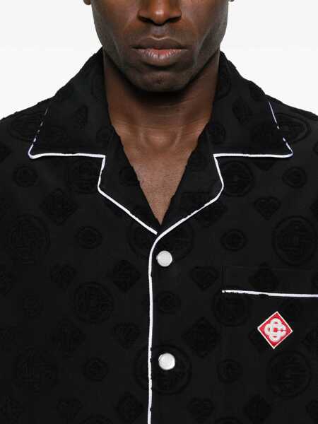 Camasi casual Casablanca Diamond monogram print short-sleeve Shirt BLACK Barbati (BM 19676276) 5