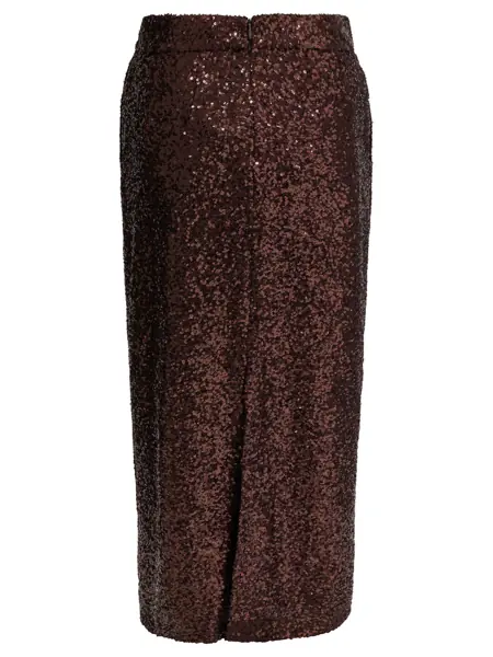 Fuste casual Semper Sequined midi skirt Brown Femei (BM 19676304) 2