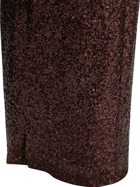 Fuste casual Semper Sequined midi skirt Brown Femei (BM 19676304) 4