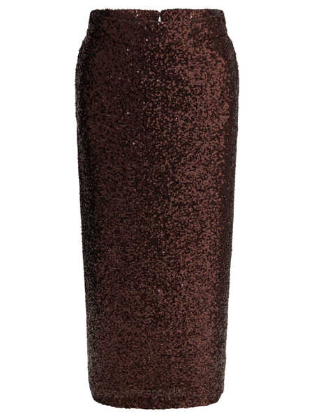 Fuste casual Semper Sequined midi skirt Brown Femei (BM 19676304) 1