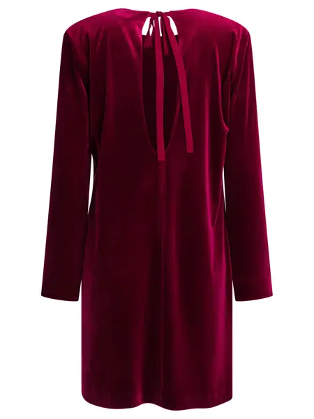 Rochii elegante Semper Short velvet dress Bordeaux Femei (BM 19676310) 2