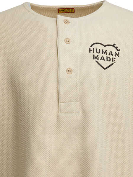 Tricouri HUMAN MADE Henley T-shirt White Barbati (BM 19676361) 3