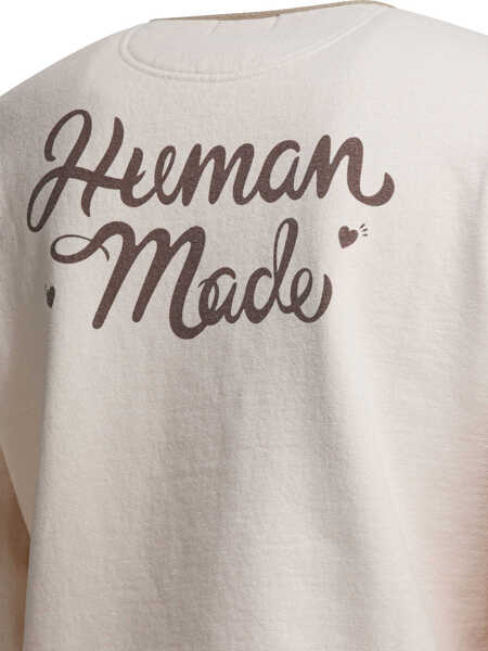 Hanorace HUMAN MADE Henley Sweatshirt White Barbati (BM 19676364) 4