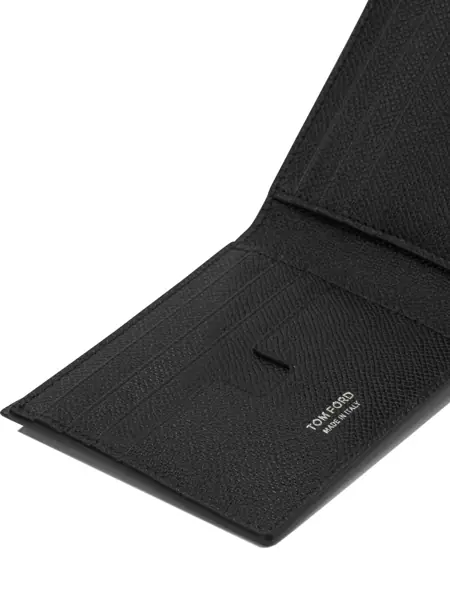 Portofele Tom Ford Small grain leather bifold wallet Black Barbati (BM 19676397) 4