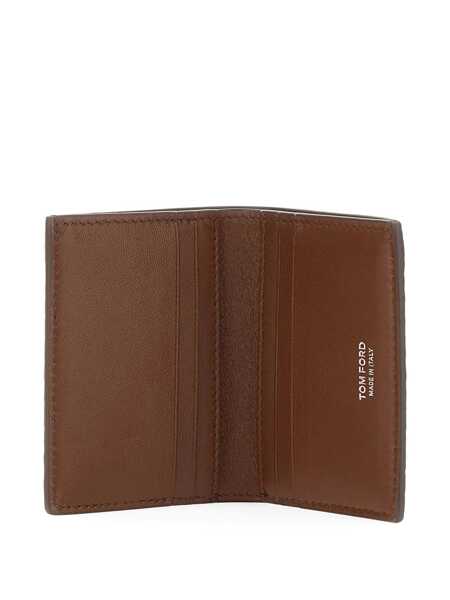 Portofele Tom Ford Exotic Line folding card holder Brown Barbati (BM 19676406) 3