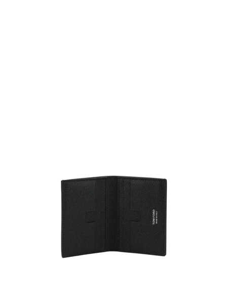 Portofele Tom Ford Small grain leather folding card holder Black Barbati (BM 19676409) 5