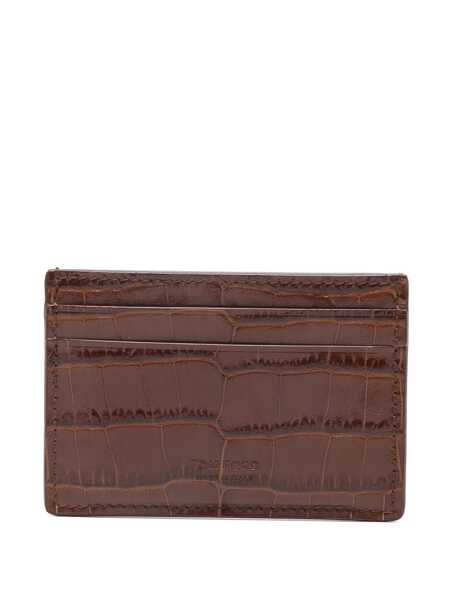 Portofele Tom Ford Exotic Line Card Holder Brown Barbati (BM 19676412) 1