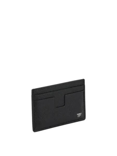 Portofele Tom Ford Small grain leather card holder Black Barbati (BM 19676418) 2