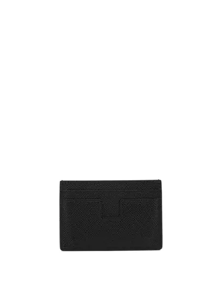 Portofele Tom Ford Small grain leather card holder Black Barbati (BM 19676418) 3