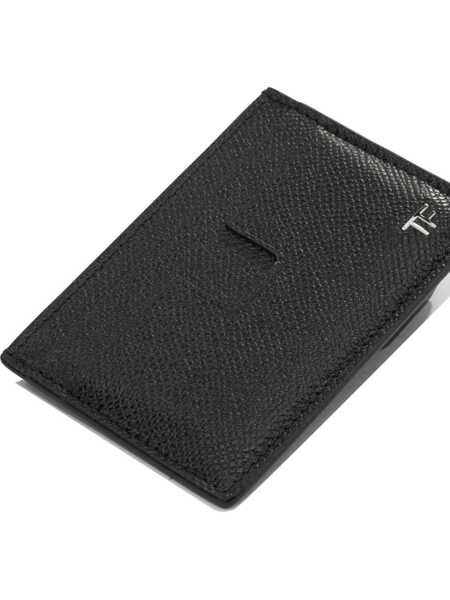 Portofele Tom Ford Small grain leather card holder Black Barbati (BM 19676418) 4