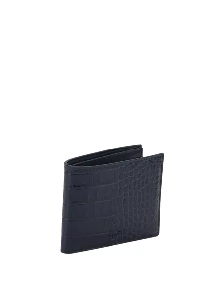 Portofele Tom Ford Crocodile print leather wallet Blue Barbati (BM 19676421) 2