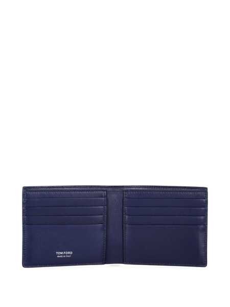 Portofele Tom Ford Crocodile print leather wallet Blue Barbati (BM 19676421) 3