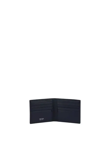 Portofele Tom Ford Crocodile print leather wallet Blue Barbati (BM 19676421) 5