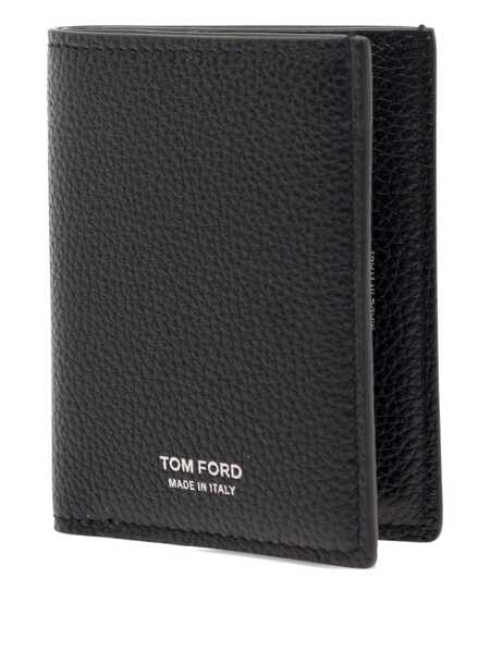 Portofele Tom Ford Grain leather folding card holder Black Barbati (BM 19676430) 4