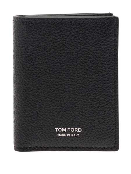 Portofele Tom Ford Grain leather folding card holder Black Barbati (BM 19676430) 1