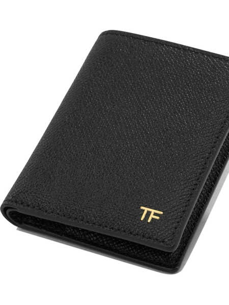 Portofele Tom Ford Small grain leather folding card holder Black Barbati (BM 19676436) 4
