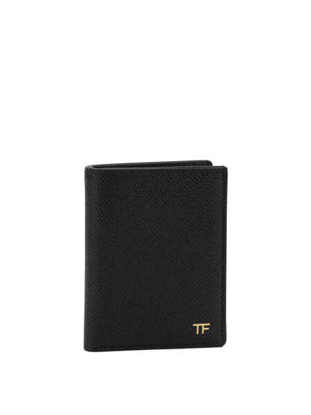 Portofele Tom Ford Small grain leather folding card holder Black Barbati (BM 19676436) 1