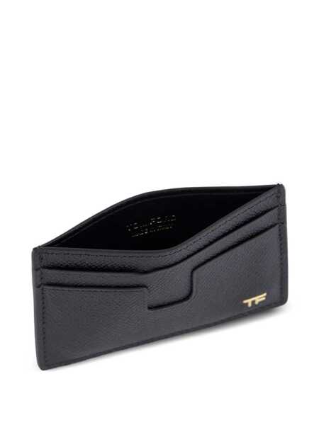 Portofele Tom Ford Small grain leather card holder Black Barbati (BM 19676439) 3