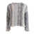 Kangra PRINTED EFFECT CREW NECK WITH FRINGES Gray